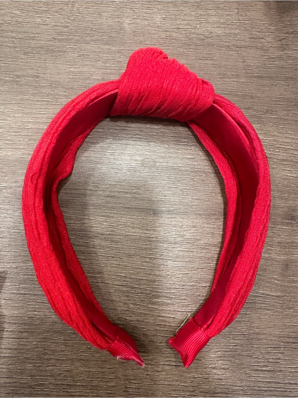 Red Knotted Fabric Headband - Women Accessories